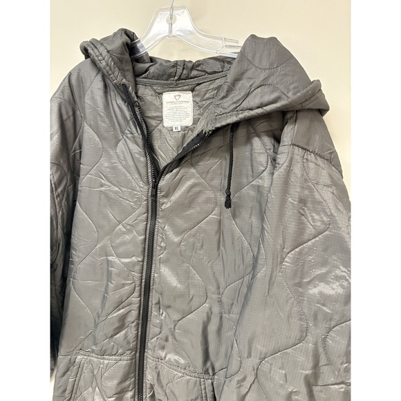 Perseverance Survival Mens Jacket Woobie Hoodie Gray XL Quilted Ripstop Heritage - Picture 8 of 9